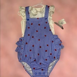 2 piece tee and lady bug romper from Carter’s